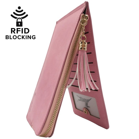 Handbags - Womens RFID Bifold Phone Wallet Cards Organizer